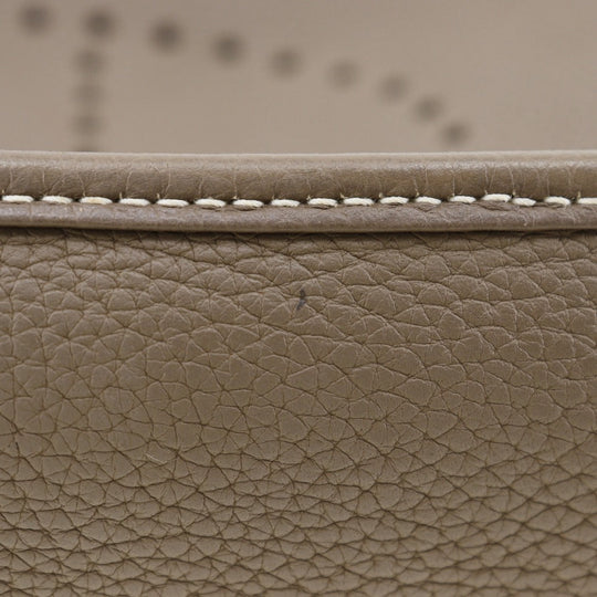 HERMES Shoulder Bag Taurillon Clemence Gold Metal Evelyn 3PM Women Used Authentic