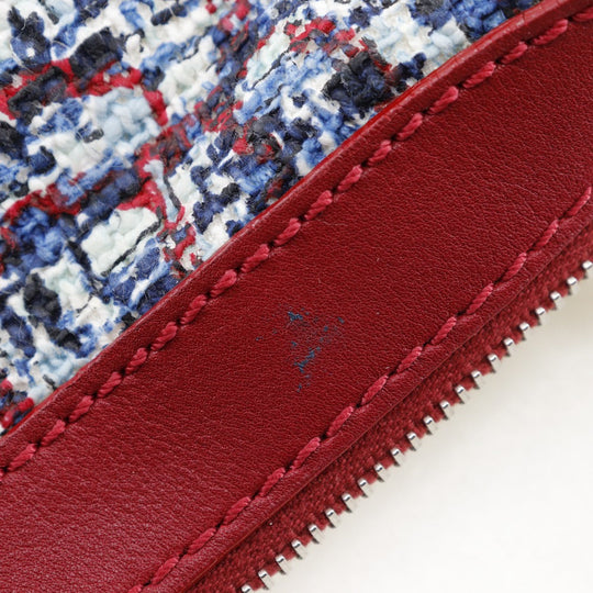 CHANEL Shoulder Bag tweed Red Clover charm one belt Women Used Authentic