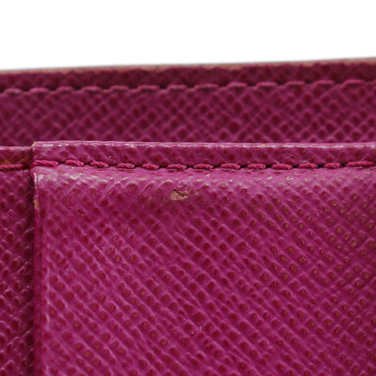 LOUIS VUITTON Bifold Wallet M95188 Monogram canvas Brown / Pink Monogram Perfo Compact zip Women Used Authentic