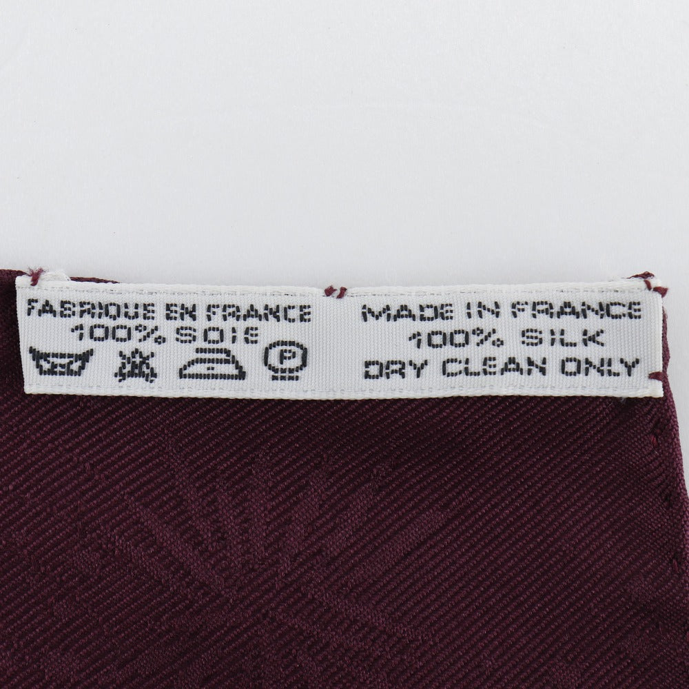HERMES scarf silk wine-red LUNA PARK amusement park Carre90 Women Used Authentic