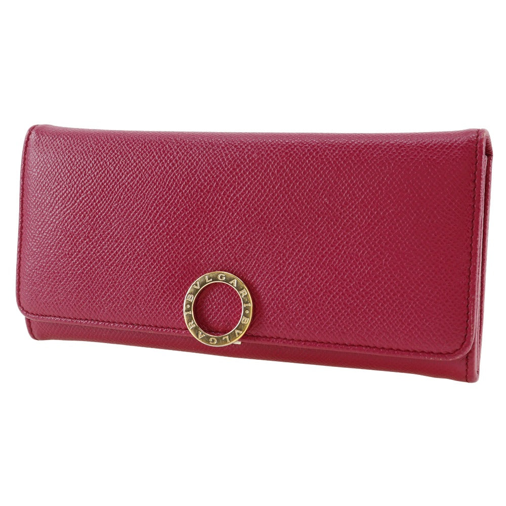 BVLGARI Long Wallet Purse Calfskin pink clip Bulgari Bulgari