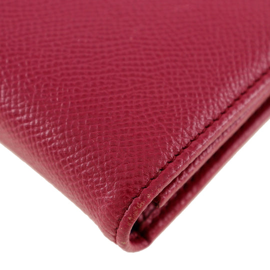 BVLGARI Long Wallet Purse Calfskin pink clip Bulgari Bulgari