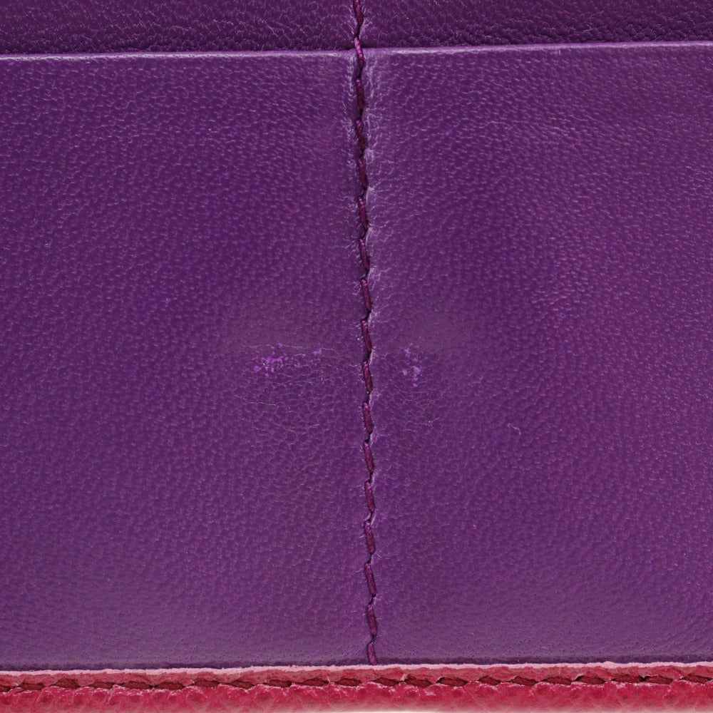 BVLGARI Long Wallet Purse Calfskin pink clip Bulgari Bulgari