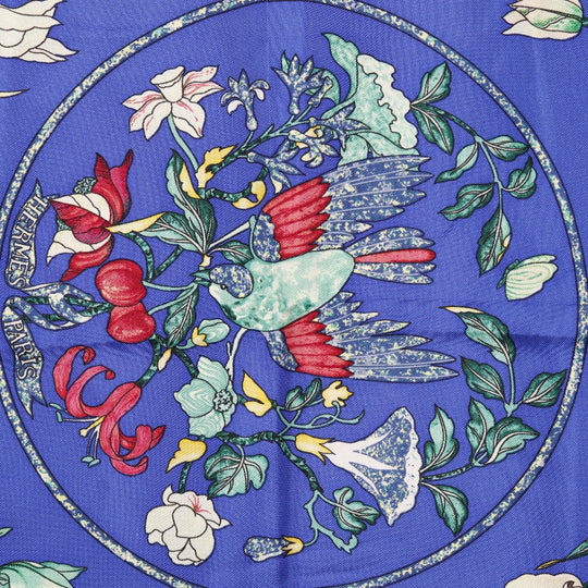 HERMES scarf silk Blue Oriental Stone and Western Stonework PIERRES D' ORIENT ET D' OCCIDENT Carre90 Women Used Authentic