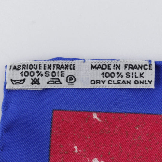 HERMES scarf silk Blue Oriental Stone and Western Stonework PIERRES D' ORIENT ET D' OCCIDENT Carre90 Women Used Authentic