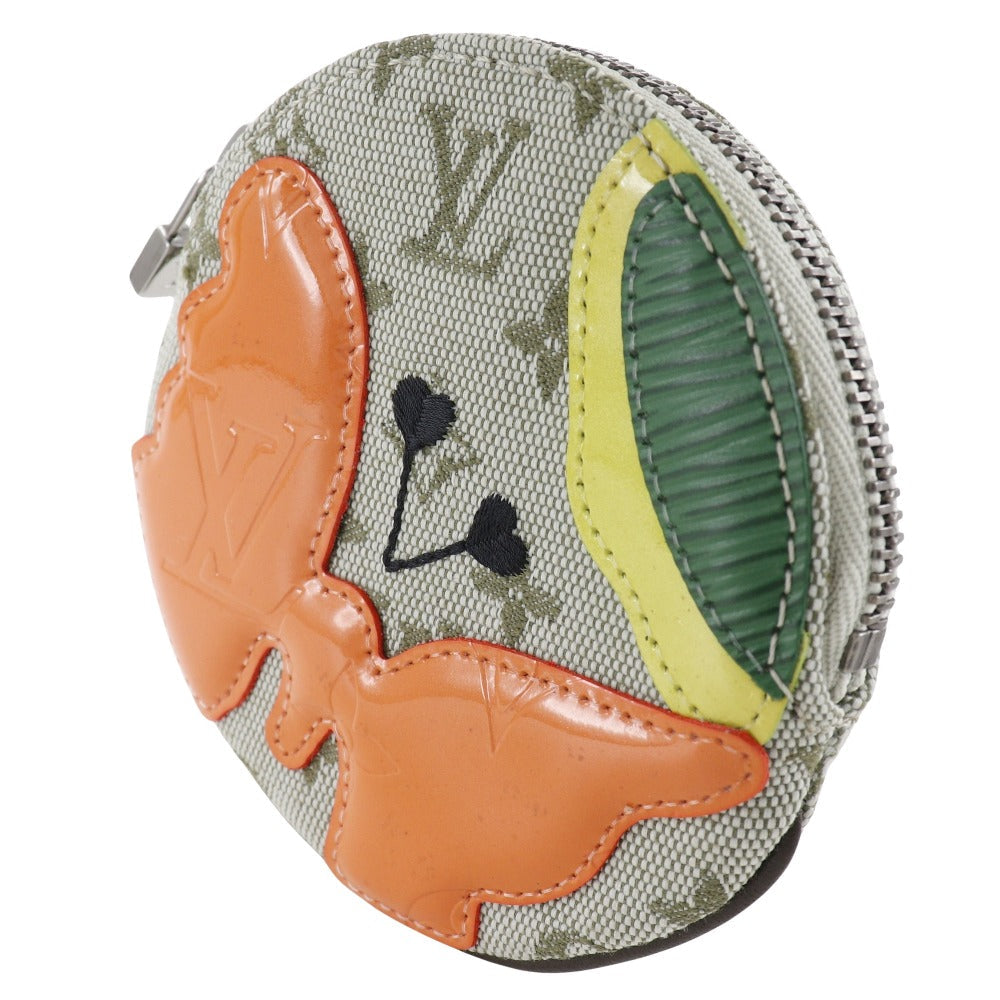 LOUIS VUITTON Coin case M92271 Monogram mini canvas khaki Comte Dufe Portomonay Long Women Used Authentic