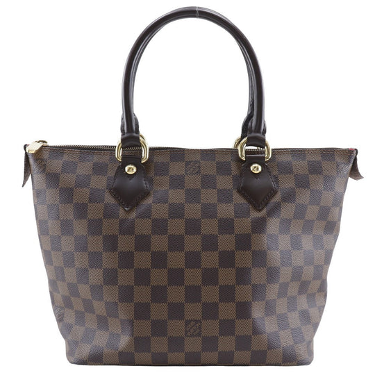 LOUIS VUITTON Tote Bag N51183 Damier canvas Brown Saleya PM Women Used Authentic