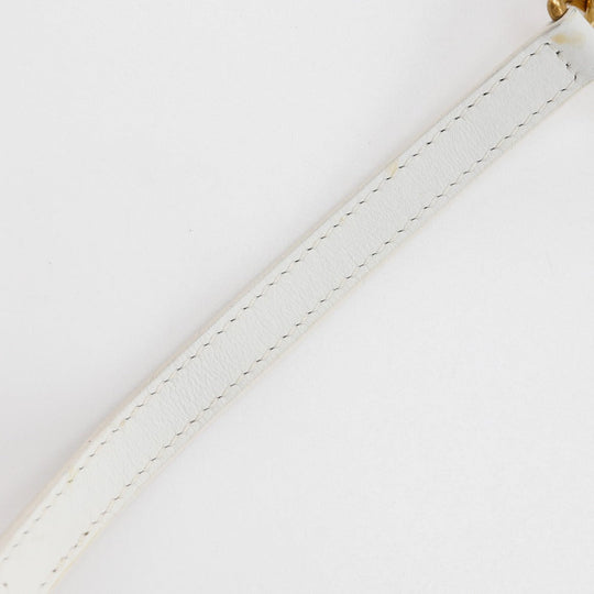 LOUIS VUITTON Shoulder Bag M51945 Calfskin White 2WAY Chain bag New Wave MM Women Used Authentic