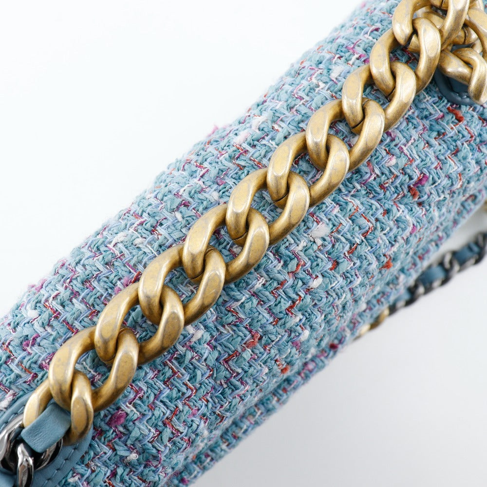 CHANEL Shoulder Bag AS1160 tweed Blue Diznow ChainShoulder19