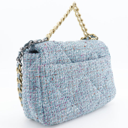 CHANEL Shoulder Bag AS1160 tweed Blue Diznow ChainShoulder19