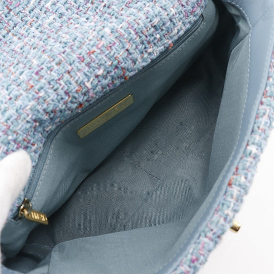 CHANEL Shoulder Bag AS1160 tweed Blue Diznow ChainShoulder19