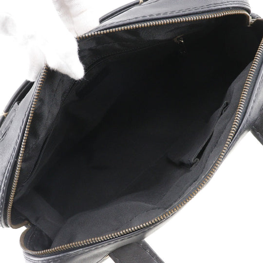 CHANEL Handbag Calfskin black COCO Mark Wild stitch Women Used Authentic