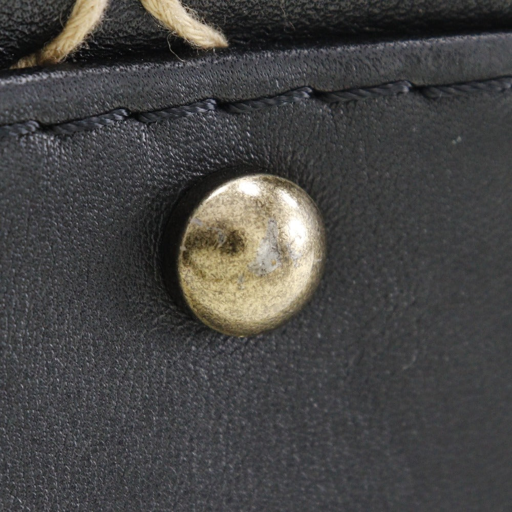 CHANEL Handbag Calfskin black COCO Mark Wild stitch Women Used Authentic