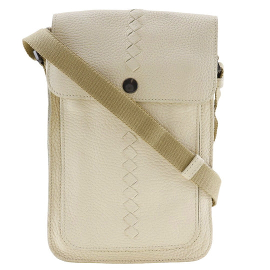 BOTTEGAVENETA Shoulder Bag Calfskin off white mens Used Authentic