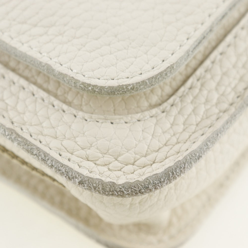 BOTTEGAVENETA Shoulder Bag Calfskin off white mens Used Authentic