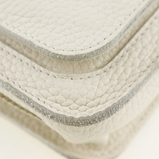 BOTTEGAVENETA Shoulder Bag Calfskin off white mens Used Authentic