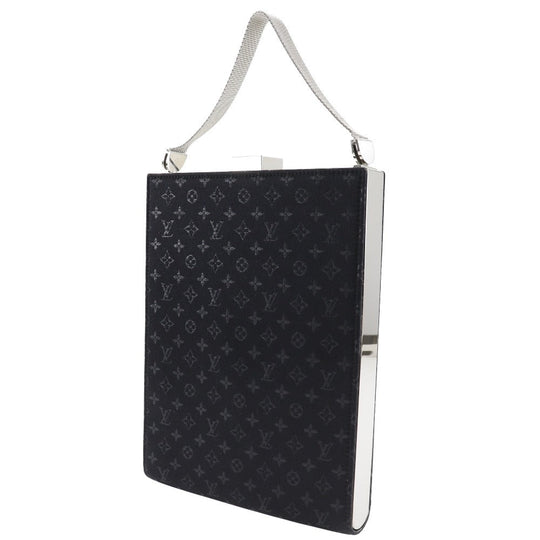 LOUIS VUITTON Handbag M92100 Monogram satin black Party bag Angers GM Women Used Authentic