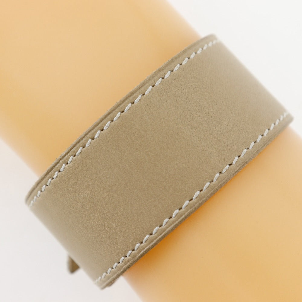 HERMES bracelet Calfskin beige Artemis Tuareg Women Used Authentic