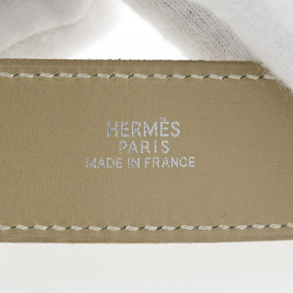 HERMES bracelet Calfskin beige Artemis Tuareg Women Used Authentic