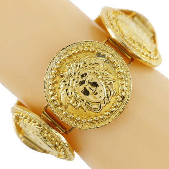 Gianni Versace bracelet Plated Gold gold Medusa Women Used Authentic