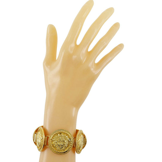 Gianni Versace bracelet Plated Gold gold Medusa Women Used Authentic