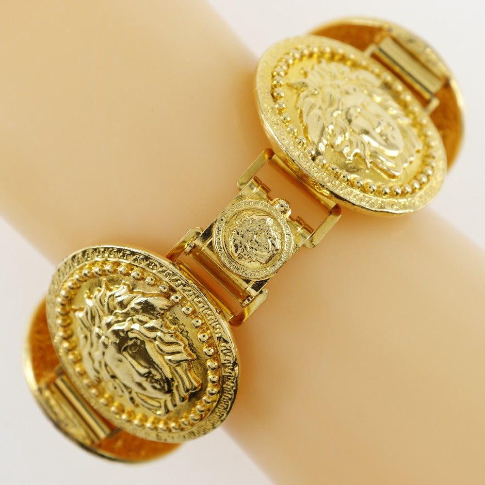 Gianni Versace bracelet Plated Gold gold Medusa Women Used Authentic