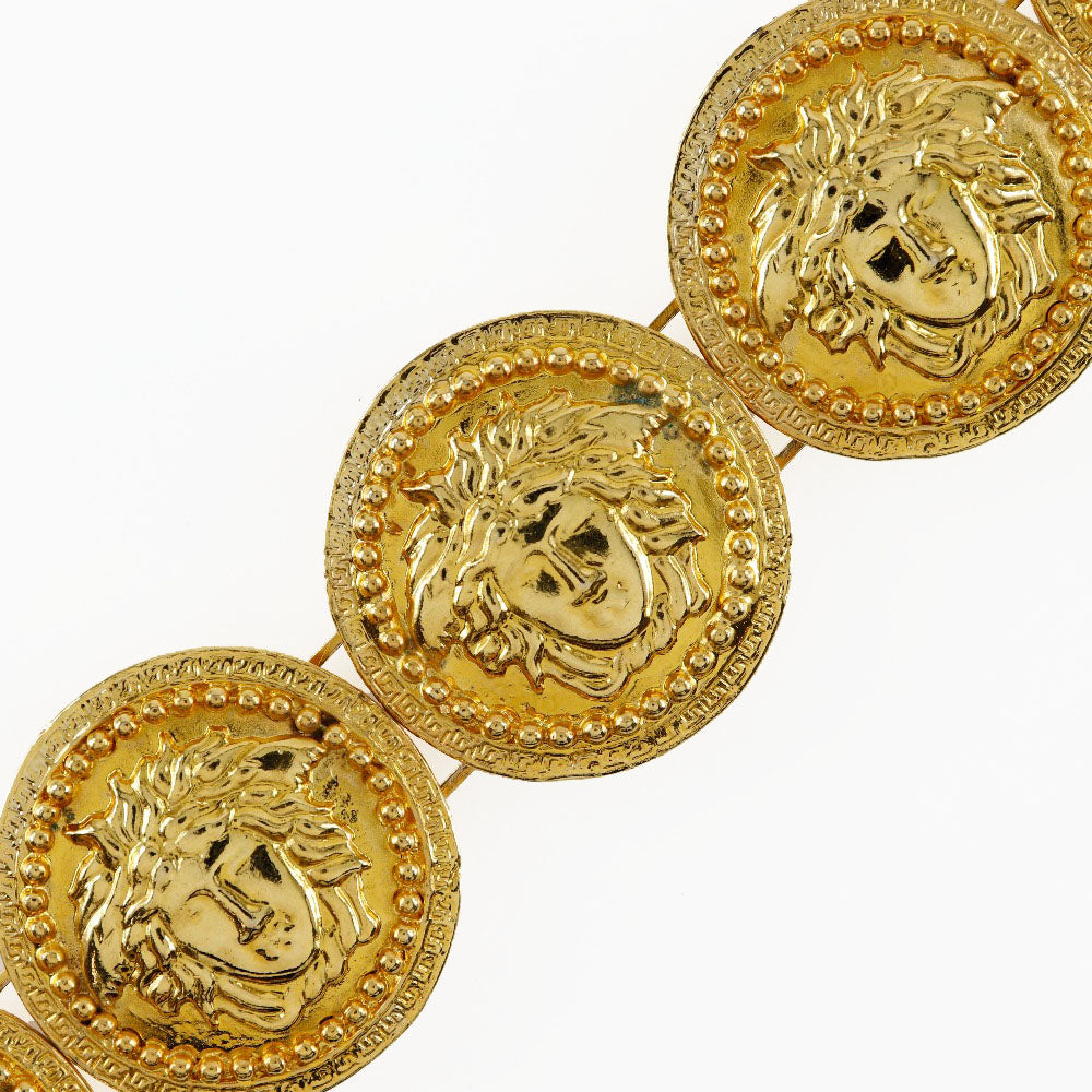Gianni Versace bracelet Plated Gold gold Medusa Women Used Authentic