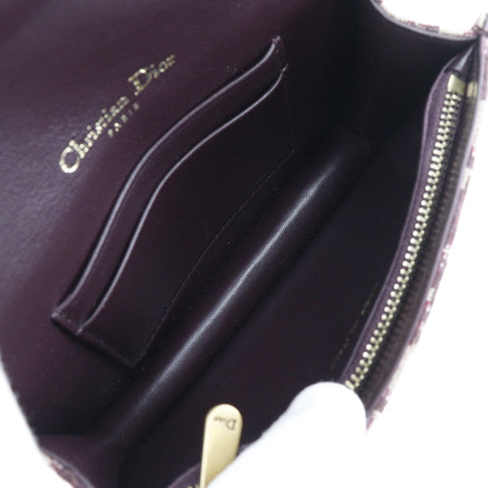 Christian Dior Waist bag canvas Bordeaux 2-way clutch Trotter saddle Women Used Authentic