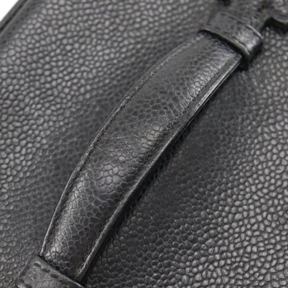 CHANEL Handbag Caviar skin black Handbag COCO Mark Vanity Women Used Authentic