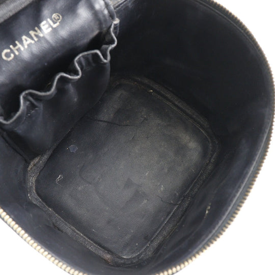 CHANEL Handbag Caviar skin black Handbag COCO Mark Vanity Women Used Authentic