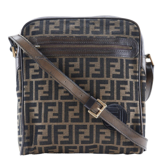 FENDI Shoulder Bag canvas Brown Zucca Women(Unisex) Used Authentic