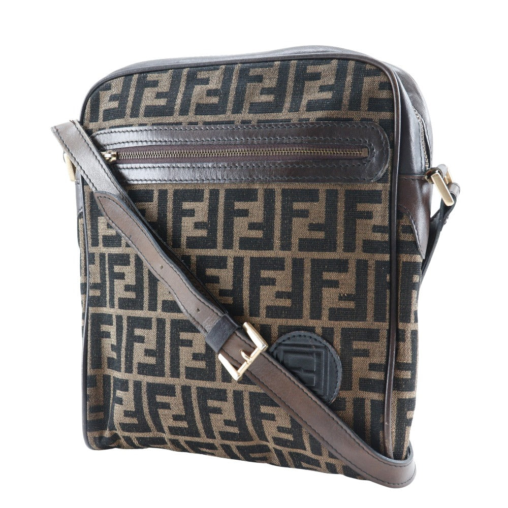 FENDI Shoulder Bag canvas Brown Zucca Women(Unisex) Used Authentic