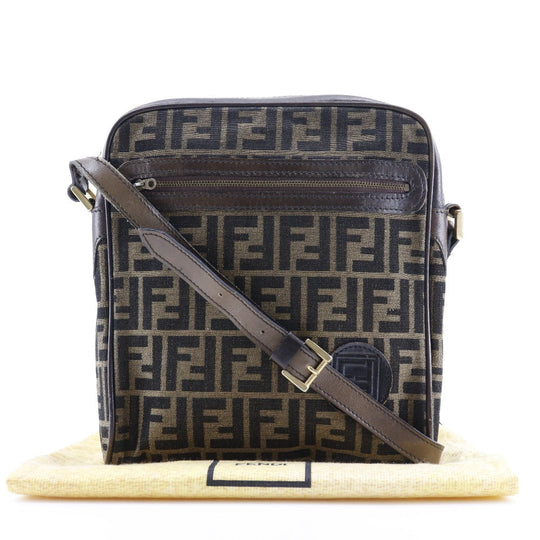 FENDI Shoulder Bag canvas Brown Zucca Women(Unisex) Used Authentic
