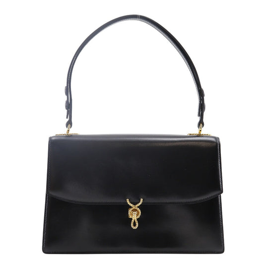 MORABITO Shoulder Bag Calfskin black one belt Women Used Authentic