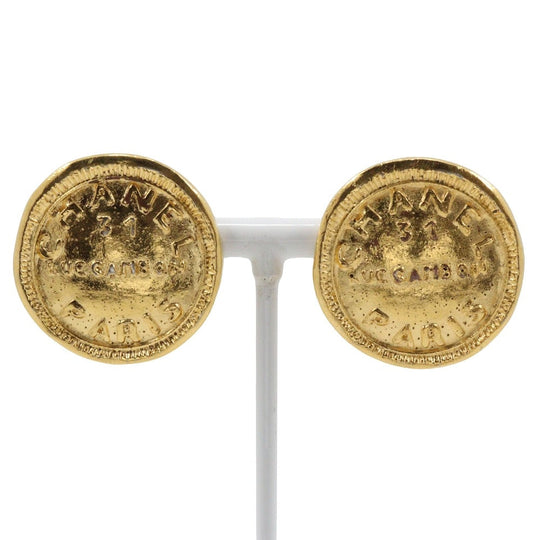 CHANEL Earring Plated Gold gold vintage 31 RUE CAMBON Women Used Authentic