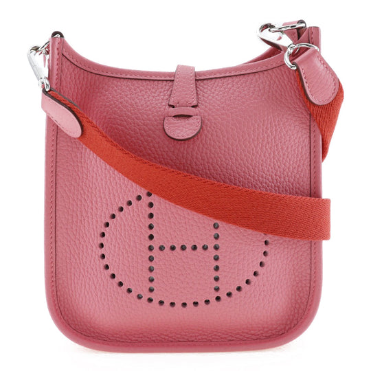 HERMES Shoulder Bag Taurillon Clemence Pink / red Amazone Evelyn TPM