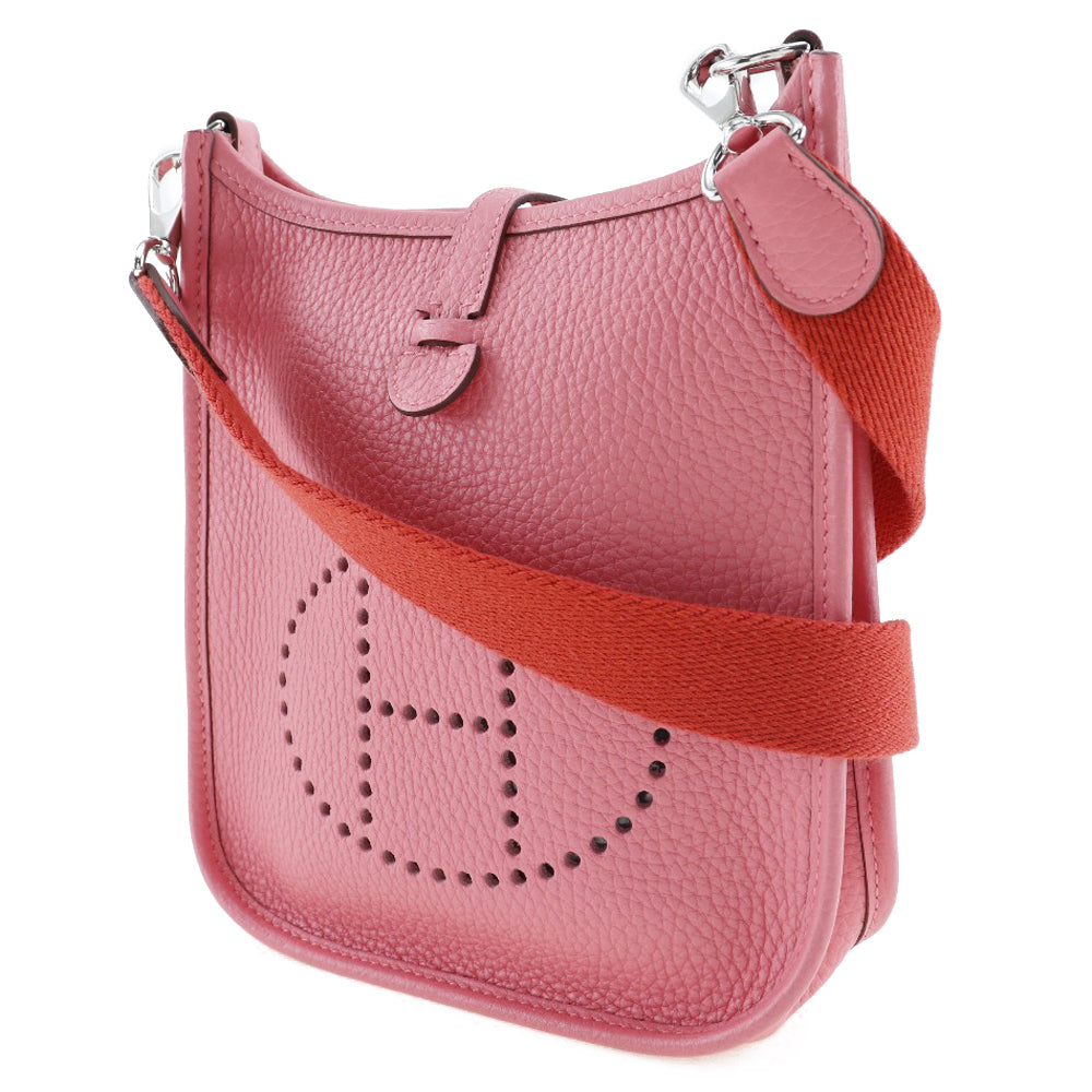 HERMES Shoulder Bag Taurillon Clemence Pink / red Amazone Evelyn TPM