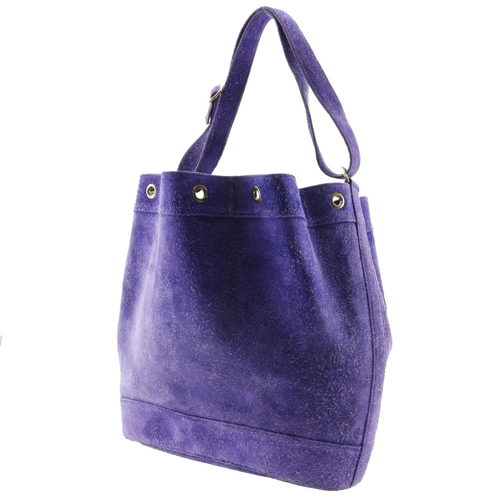 HERMES Shoulder Bag Suede purple Market GM Women Used Authentic