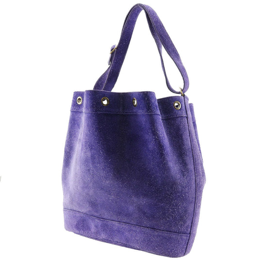 HERMES Shoulder Bag Suede purple Market GM Women Used Authentic