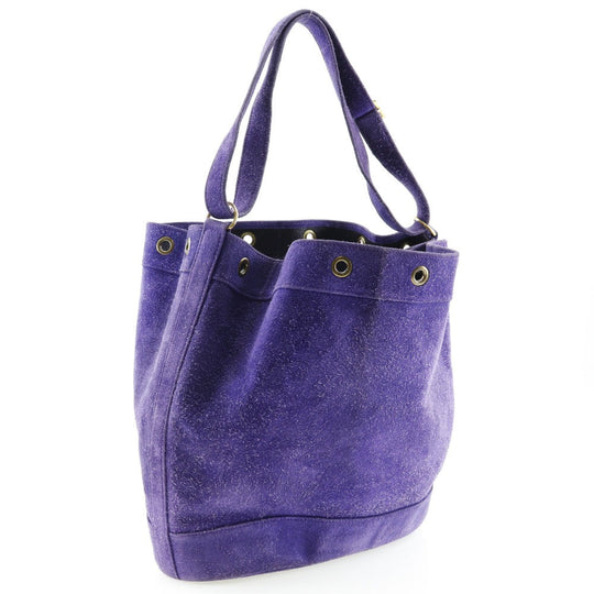 HERMES Shoulder Bag Suede purple Market GM Women Used Authentic