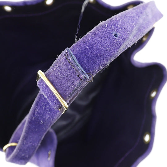 HERMES Shoulder Bag Suede purple Market GM Women Used Authentic