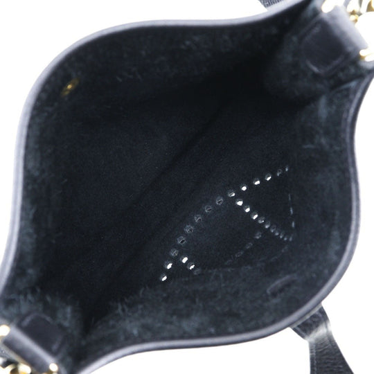 HERMES Shoulder Bag Taurillon Clemence Black/Gold Metal Amazone Evelyn TPM Women Used Authentic