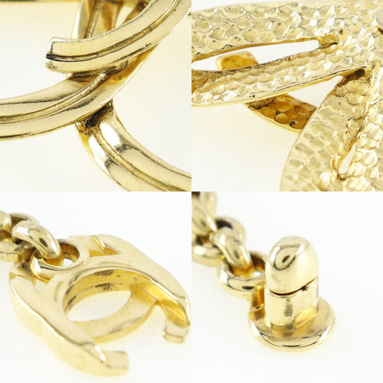 CHANEL Necklace Plated Gold gold vintage Turn lock COCO Mark Flower Women Used Authentic