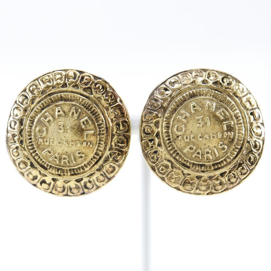 CHANEL Earring Plated Gold gold vintage 31 RUE CAMBON Cambon Women Used Authentic