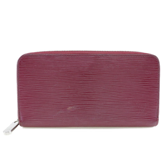 LOUIS VUITTON Long Wallet Purse Epi Leather Red Zippy wallet Women Used Authentic