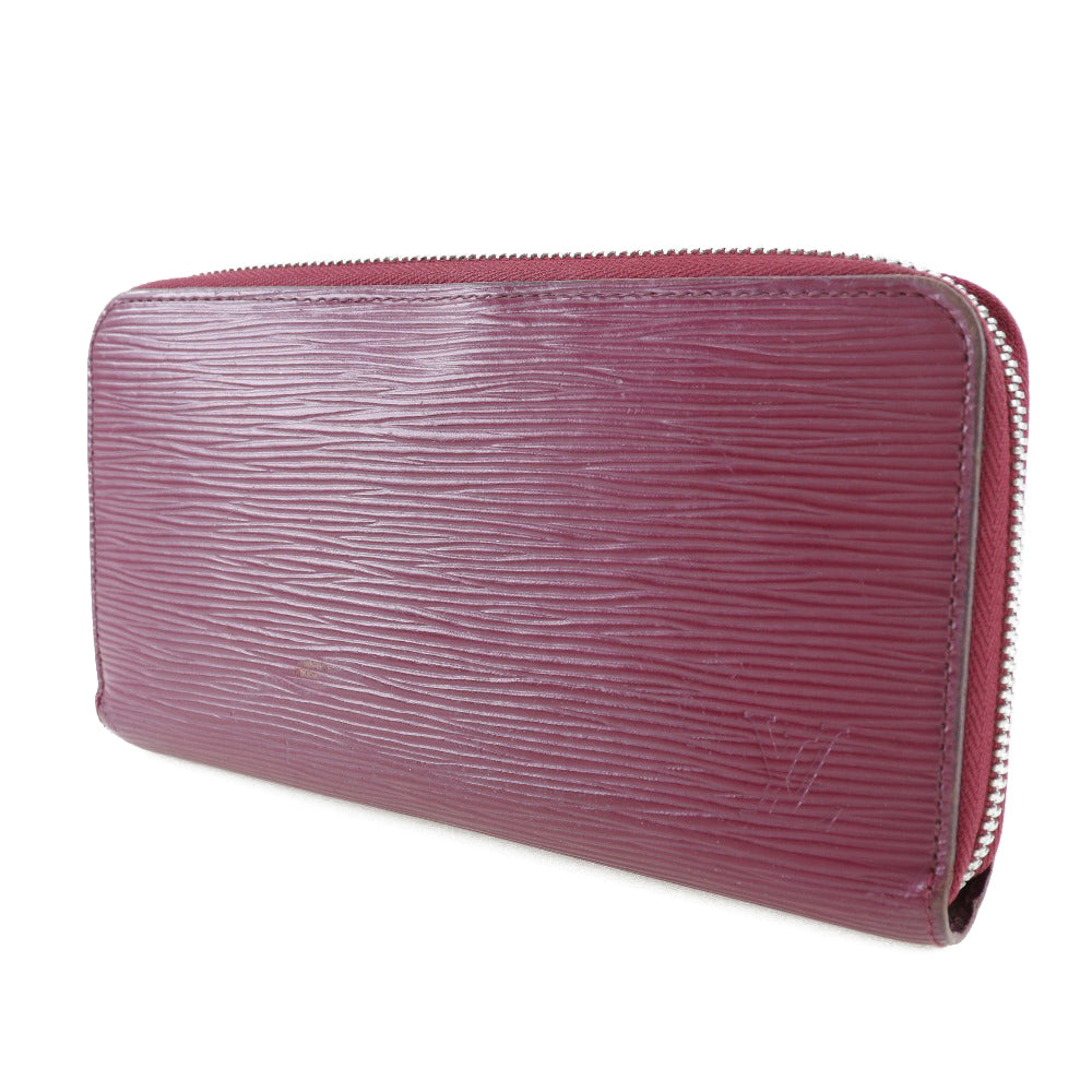 LOUIS VUITTON Long Wallet Purse Epi Leather Red Zippy wallet Women Used Authentic