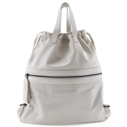 BOTTEGAVENETA Backpack 567222 Calfskin Ivory Leggero unisex(Unisex) Used Authentic