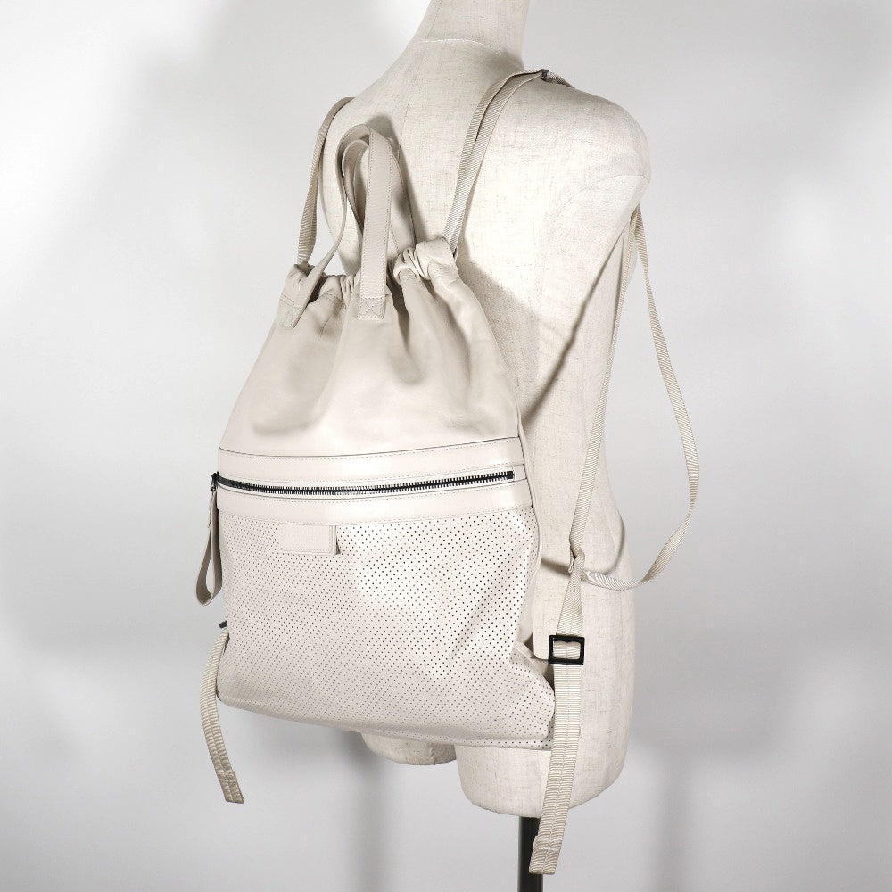 BOTTEGAVENETA Backpack 567222 Calfskin Ivory Leggero unisex(Unisex) Used Authentic