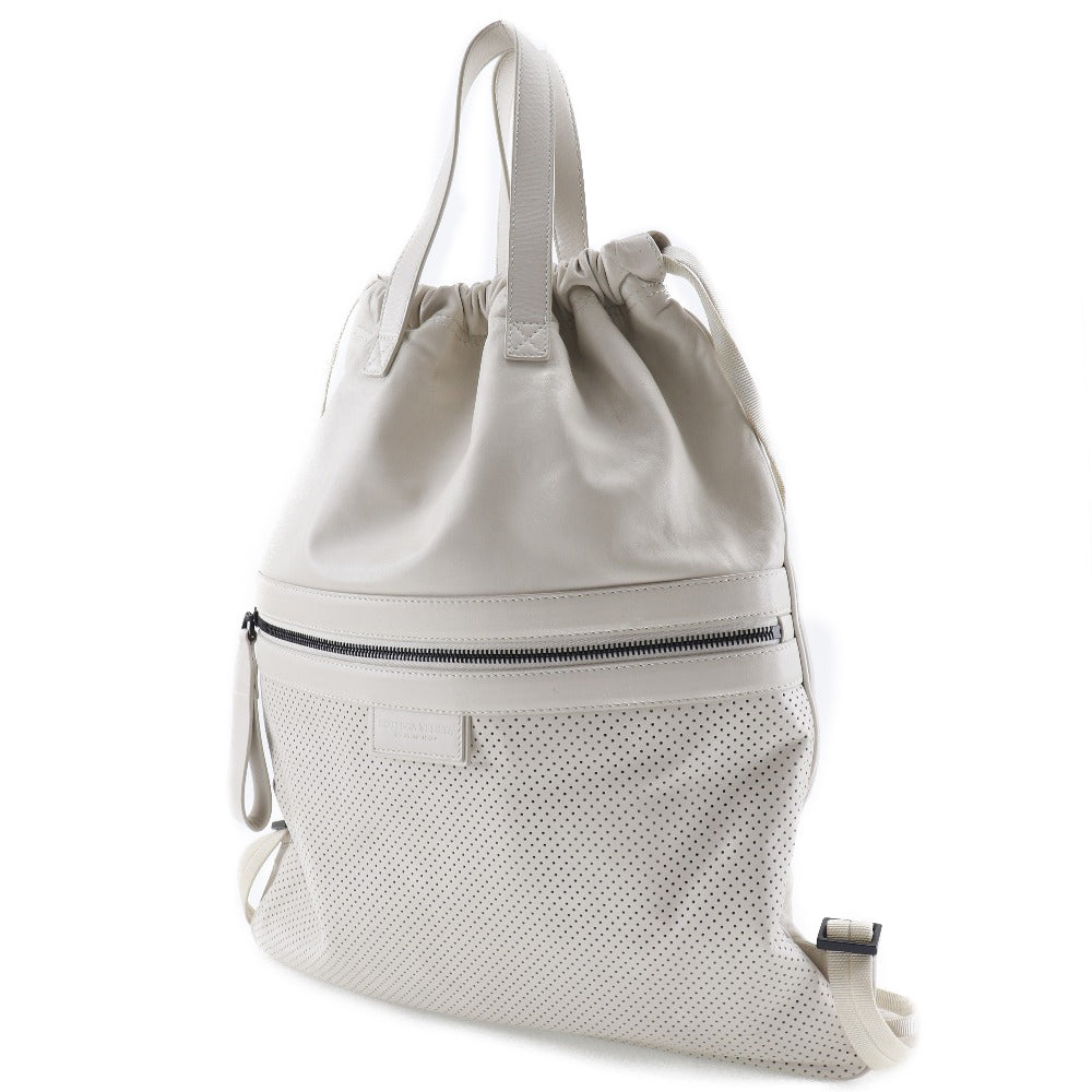 BOTTEGAVENETA Backpack 567222 Calfskin Ivory Leggero unisex(Unisex) Used Authentic