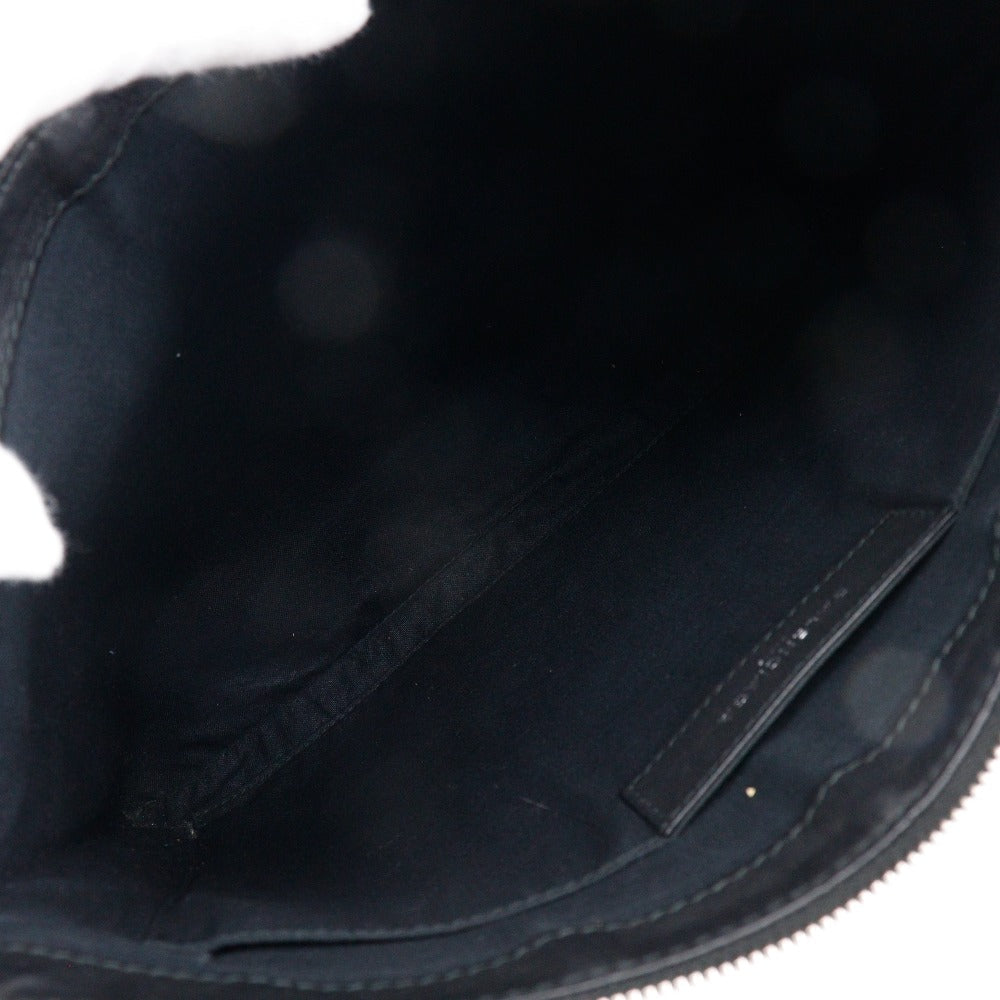 BALENCIAGA Clutch bag 373834 lambskin black Navy clip M unisex(Unisex) Used Authentic
